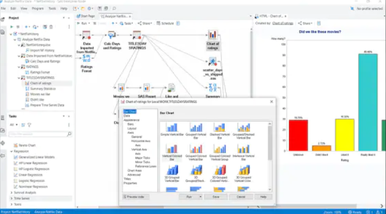 screenshot of SAS Enterprise Guide